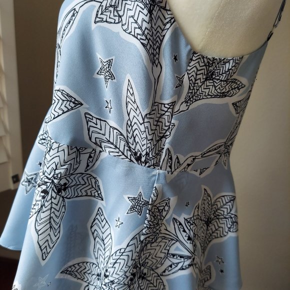 CeCe By Cynthia Steffe Nia Tiered Dress Sleeveless Lt Blue Sz 2 - Picture 6 of 9